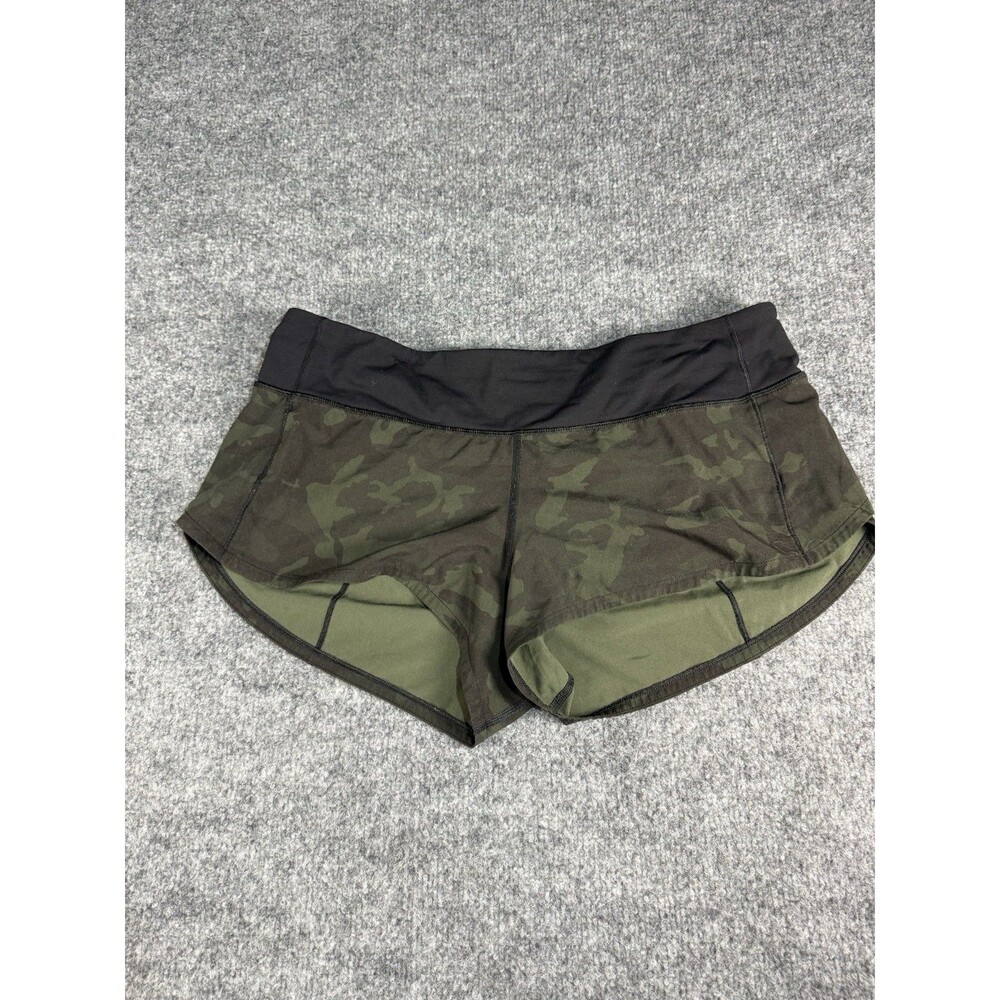Lululemon Speed Up Short 2.5" Women’s Size 8 – Incognito Camo Gator Green